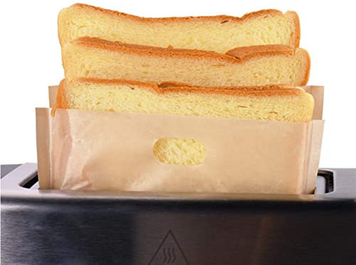 Kitchen 100Pack Toaster Bags for Grilled Cheese Sandwiches - Non Stick Grilled Cheese Toaster Bags Reusable - BPA Free Reusable Toaster Bags For Burgers, Pizza, Garlic Bread, Panini ( Size : 16x16.5cm