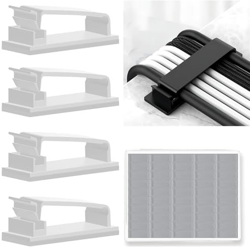 SZFUDIGO kabelhalter， kabelhalter selbstklebend wand kabelführung cable holder kabelbefestigung selbstklebend wand kabel wandhalterung befestigung wand(Weiß)