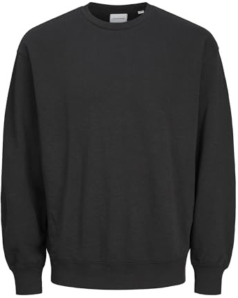 JACK & JONES Herren JJECHARGE Sweat Crew Neck NOOS Sweatshirt, Schwarz,M