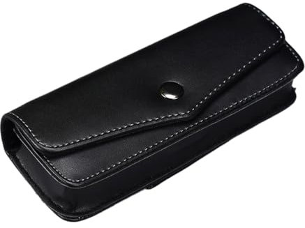 vreplrse La comoda scatola portaoggetti per occhiali con attacco alla cintura nella custodia per occhiali retrò in PU può essere indossata sulla custodia in pelle per occhiali da cintura