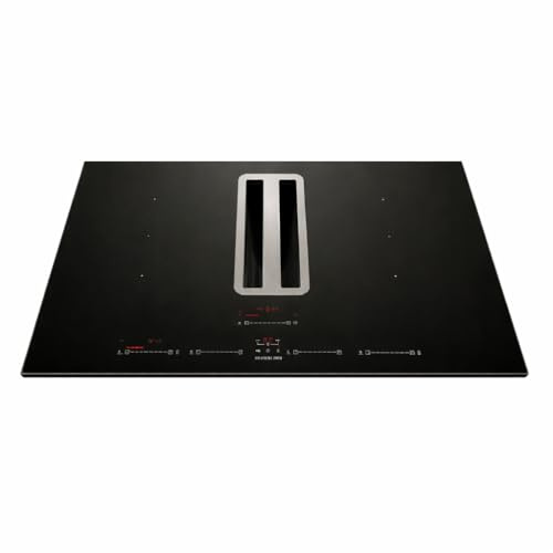 Silverline 7170.8.733.02 Piano Cottura ad Induzione con Cappa Integrata da 85 cm, 7110 FLOW IN PRO colore NERO, Classe energetica A+
