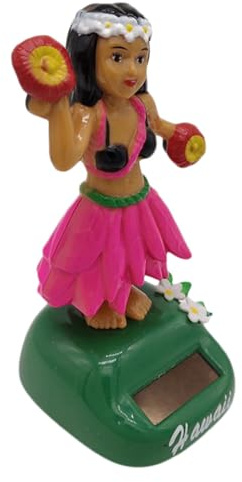 Zibeem Solar Powered Dancing Hawaiian Girl Toy For Car Dashboard Decoration | Dancing Toy Figure Dashboard Doll | Solar Dancing Figures Shaking Doll For Car Dashboard & Home Decoration