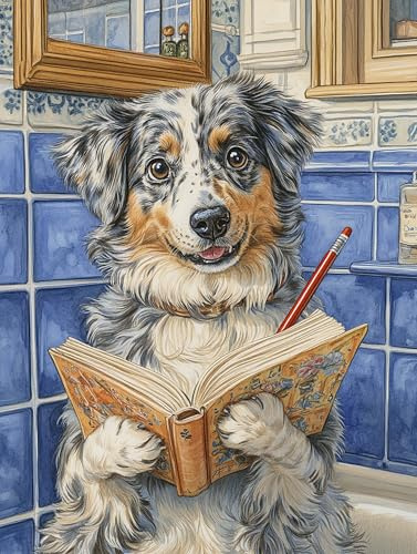 Hoobee 5D DIY Diamond Painting Hund, Diamond Painting Bilder Tier, Diamond Painting Erwachsene, Vollbohrer Stickerei Kreuzstich Kunst Handwerk für Zuhause Wanddekoration 30x40 cm-13