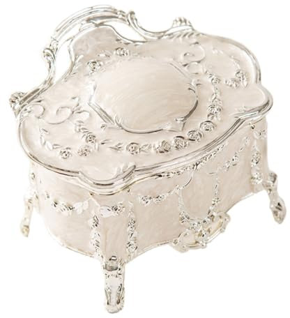 COLLBATH Vintage-schmuckkästchen Aus Metall Aufbewahrungsbox Für Ringe Ohrringe Und Schmuck Retro-design Für Frauen Und Mädchen