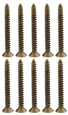 M2.5 M3 M3.5 M4 Brass Self Tapping Screw Cross Head Countersunk Screws 10Pcs, antique-10pcs, M4x30mm
