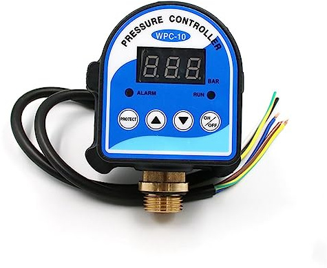 Hethlif Elektronischer Intelligenter Wasserpumpen-Druckregler, Wasserdruckschalter, Regler, Druckschalter für Vakuumpumpe, Hochdruckpumpe, WPC 10, Wasserpumpenrelais