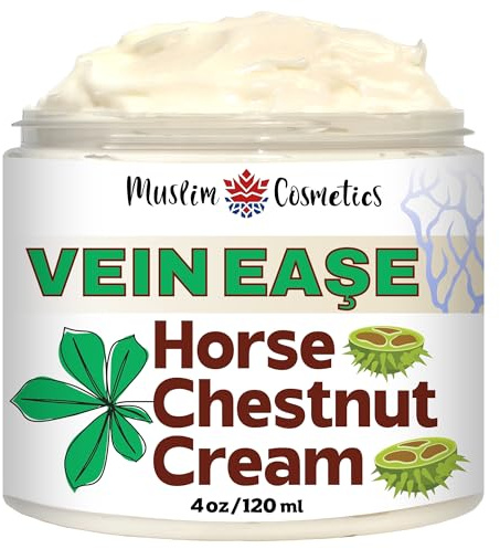 Muslim Cosmetics Natural Horse chestnut cream | White Oak extract | Super moisturising & Luxurious || Made in Canada VeinEase (4oz (120ml))