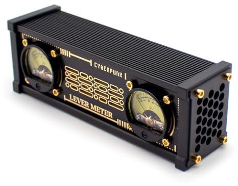 Sound-Activated VU Meter, with with RGB Backlight Stereo MIC Sound Level, Desktop Audio Level Indicator, for Home Audio Systems