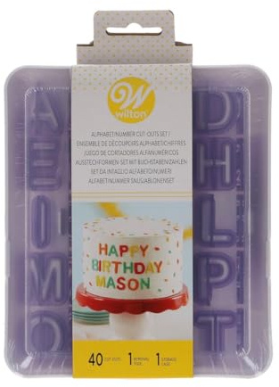 Wilton Alphabet and Number Cutters: Plastic Cutters for Cookie Dough, Fondant and Marzipan - Optimal for Baking and DIY