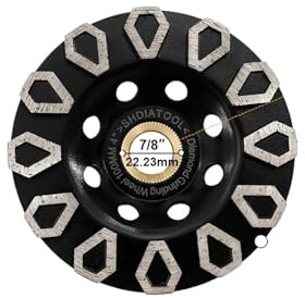 Disco Abrasivo De Diamante En Forma De Rombo SHDIATOOL De 4/4,5, Rueda De Lijado De Copa Turbo, Duradero, For Hormigón, Mampostería, Granito Y Piedra.(1pc,Dia 100mm)