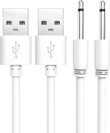 Sinoacc DC Charger 2.5mm Fast USB DC Charging Cable, USB A to 2.5mm Pin Charger Cable, 2 Pack