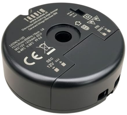 LED Treiber 12 V DC 5–20 W rund Ø 80 mm dimmbar Phasenabschnitt LED Trafo Netzteil für G4 GU4 GU5.3 GY6,35