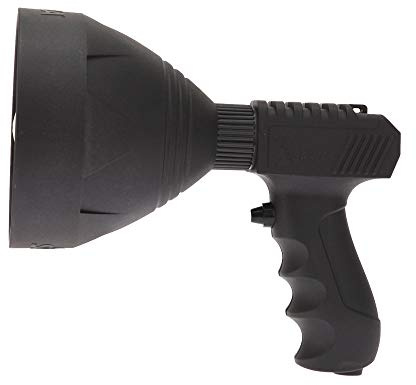 SPIKA Waterproof Handheld Rechargeable Spotlight for Hunting,1200 Lumen Long Searchlighting Distance 600 Meters 10 Hours Run Time Flashlight with USB Power Charger