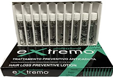 extremo Anti Haarausfall Ampullen Behandlung - 10 x 10 ml - Made in Italien