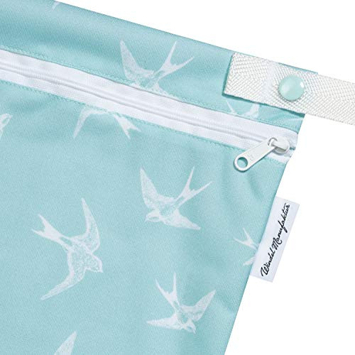 Windelmanufaktur Wetbag, atmungsaktive und wasserabweisende Nasstasche - Made in Germany (klein, Schwalben)