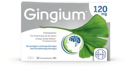 Gingium® 120 mg | Filmtabletten | Bei Vergesslichkeit* handeln | 30 Stk | Pflanzenkraft von Ginkgo biloba, ab 18 J. anwendbar | *bei nachlassender geistiger Leistungsfähigkeit (dementielles Syndrom)