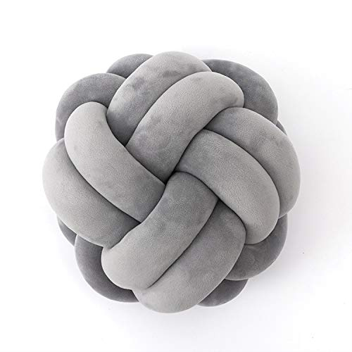 FLORAVOGUE Knot Pillow Home Decorative Cushion - Modern Home Sofa Decor Pillows Pillow (Light Gray)