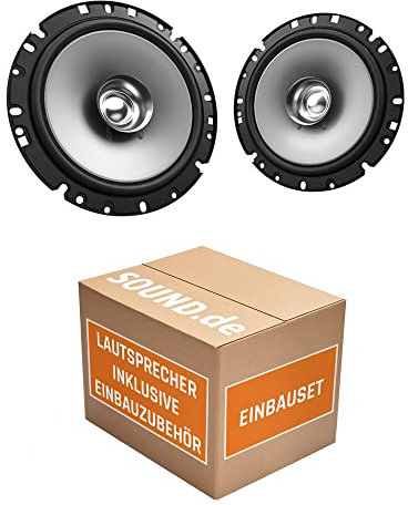 Kenwood KFC-E1754-16,5cm 160mm Lautsprecher Boxen Paar 180Watt - Einbauset passend für VW Golf 3 - justSOUND