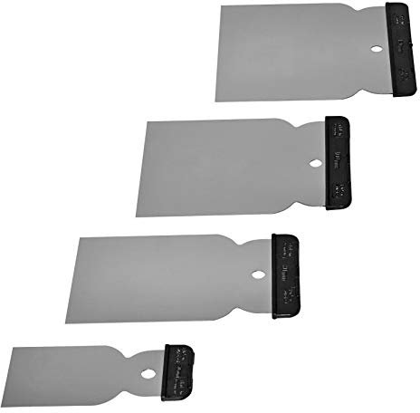 maurerfreund | Japanspachtel | Set 4-teilig | 50, 80, 105, 120mm Japanspachtel | hochwertiger Edelstahl | Kuststoffrücken | rostfrei | Made in Germany