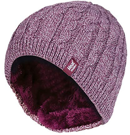 HEAT HOLDERS - Damen Outdoor Winter Warm Beanie Strickmütze mit Innen Fleece (One Size, Rose (Alesund))