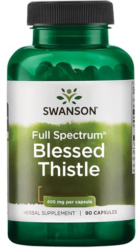 Swanson, Full Spectrum Blessed Thistle, 400mg, 90 Capsules, Lab-Tested, Soy-Free, Gluten-Free, GMO-Free