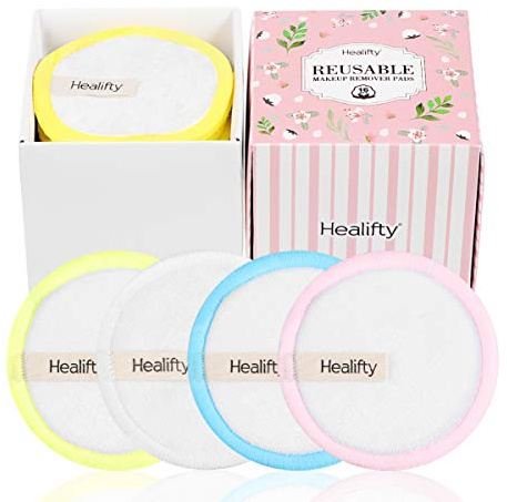 Healifty 16stücke Gesicht Make-up Entferner Pads Wiederverwendbare Wattepads Für Make-up-entfernung Gesichtstuch Aus Baumwolle Mit Schichten Hautpflege-tool Für Augen-make-up Gesichts-make