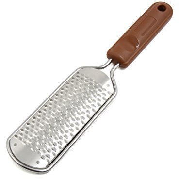 Cuchilla de acero inoxidable marrón para cuidado de los pies, pedicura, cutículas, raspador