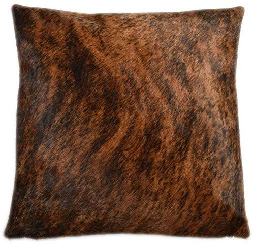 generisch KUHFELL Kissenbezug Dunkelbraun 50 x 50 cm DEKO Kissen AUS ECHTEM KUHFELL BEIDE Seiten AUS Fell
