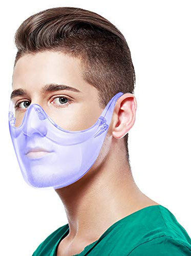 cinnamou Visier Gesichtsschutz_Waschbare Wiederverwendbare_Transparent Schutzvisier Anti-Fog Anti-Öl Splash Transparent Schutzvisier für Herren Damen