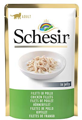 Schesir Cat Jelly Hühnerfilet, Katzenfutter nass in Gelee, 20 Beutel x 85 g