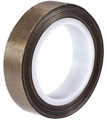 sourcing map Hitzebeständig Klebeband PTFE Filmklebeband Braun 13mm Breite 10m 33 Fuß Lang