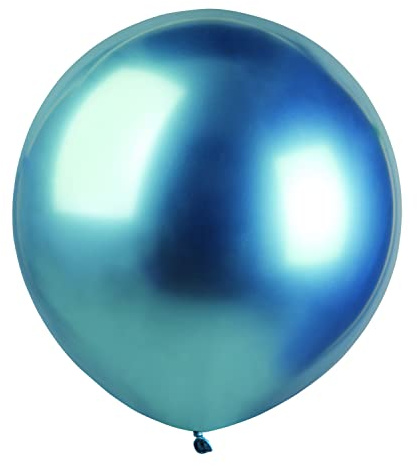 Busta 25 palloncini metallizzati in lattice naturale Premium Quality G150 (Ø 48cm / 19), blu metallizzato