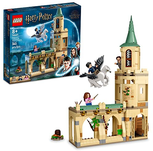 LEGO Harry Potter Hogwarts Courtyard: Sirius's Rescue 76401 Schlossturm Spielzeug, Sammelset mit Buckbeak Hippogriff Figur und Gefängniszelle