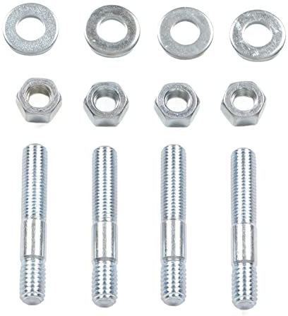 Pasamer Vergaser-Stehbolzen-Set, Vergaser-Montagesatz, Hohe HäRte, Rostfrei, FüR AnsaugkrüMmer, 5/16 Zoll Gewinde