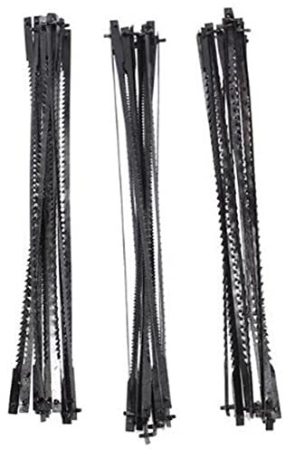 36Pcs Scroll Saw Blades 127mm Carbon Steel Fretsaw Blades with Pin 15/18/24 Teeth Standard Cut Saw Blades