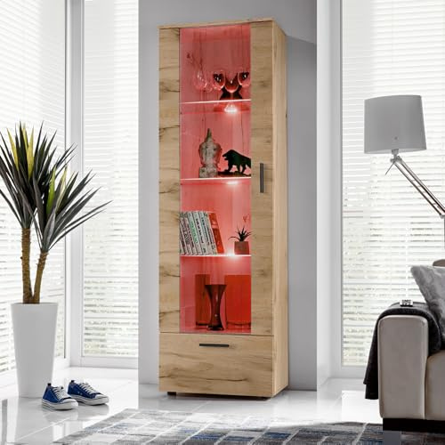 Komodee Vitrine Alessandria A2 Wotan/Wotan 60x192x42 cm