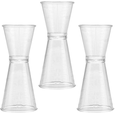 DEARMAMY 3piezas Dispositivo Medidor De Vino De Onzas Vaso Medidor De Plástico Para Bar y Hogar