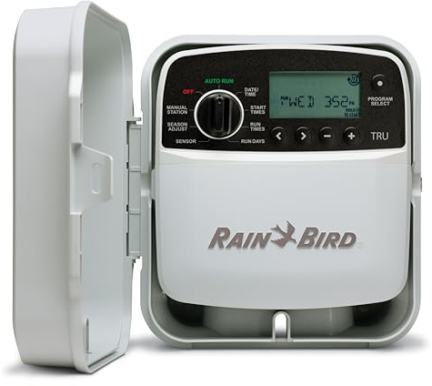Rain Bird TRU8O Program-Based Indoor/Outdoor Irrigation Sprinkler Controller/Timer, WiFi Ready, 8-Zone/Station