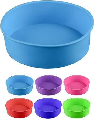 Konrunppy Runde Silikonbackform, Antihaft-Silikonkuchenform, runde Silikonkuchenbackform Backutensilien aus Silikon (24cm)