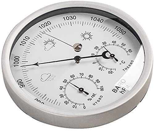 Thermomètre intérieur, jauge de température extérieure, Baromètre Traditionnel Station météo 3 en 1 for Utilisation intérieure et extérieure, hygromètre thermomètre baromètre 132 mm Type de Cadran Mur
