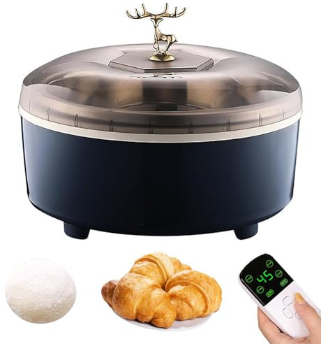 QUTBAG Máquina Comercial para fermentación de Masa, Caja de fermentación de Pan de 5 litros con Revestimiento de Acero Inoxidable 304 de Grado alimenticio, Temperatura Ajustable de 30 a 65 °C Blue