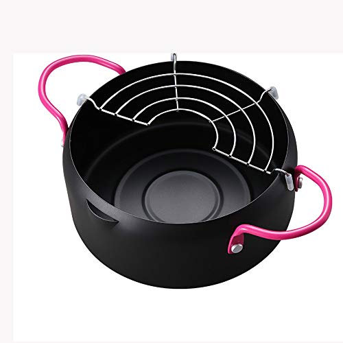 Pentola, friggitrice Semplice padella for friggitrice Scolapiatti rimovibile in acciaio inossidabile con gocciolamento dell'olio/A (Color : A)