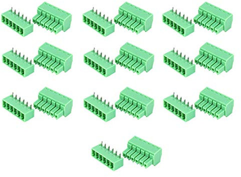 Morsettiera a 6 Pin, Maschio Femmina Innestabile Passo 3,81 Mm, Altamente Isolata, Ignifuga, Ampiamente Utilizzata in Elettronica, Apparecchiature di Comunicazione, Strumenti,