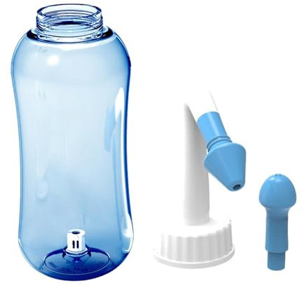 Botella exprimible Neti Pot, botella de irrigación nasal, Botella limpiadora de nariz, Botella limpiadora de lavado de nariz Neti-Pot con irrigación a presión de 300ml para adultos y niños