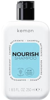 Kemon - Nourish Shampoo Nutriente Per Capelli Sfibrati, Secchi, Crespi E Ruvidi Al Tatto, A Base Di Burro Di Karitè, Deterge Delicatamente Lasciando i Capelli Soffici E Idratati, 250 ml