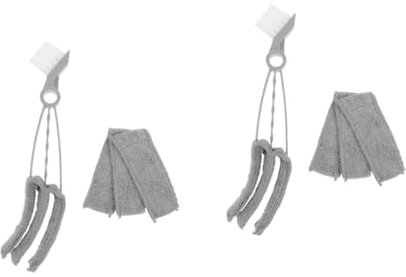 Amosfun 2st Stauben Tfernungs Artefakt Fensterrollo-Reiniger-staubbürste Blind Sauberer Werkzeug Jalousienreiniger Jalousie-reinigungsbürste Bezug Aus Mikrofasertuch Grey