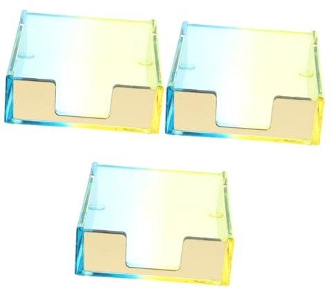 DIYEAH 3stücke Memo Notepad Holder Notizblock Organizer Mit Integriertem Spender Für Effiziente Büroorganisation Für Schreibtische Und Home Office