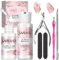 Saviland Dissolvant pour Cuticule 60 ml: Huile pour Cuticule 30 ml, Ramollit les Cuticules, Elimine Cellules Mortes de Peau, Entretien Ongles avec Pince à Cuticule et Repousse-Cuticule