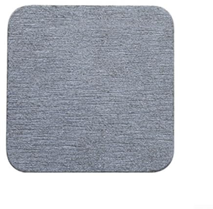 Tapis de séchage à vaisselle en terre de diatomée, plateau en pierre absorbant l'eau pour comptoirs, frais et propre (gris foncé)