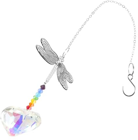 WEKADRIN Crystal Ball Pendant Hanging Ornament with Colorful Animal Design Crystal Prism Decoration for Window Diy Style Rainbow Light Reflector Elegant Home Accent